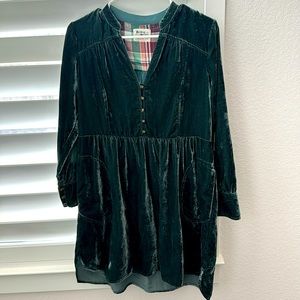 Anthropologie Velvet Dress